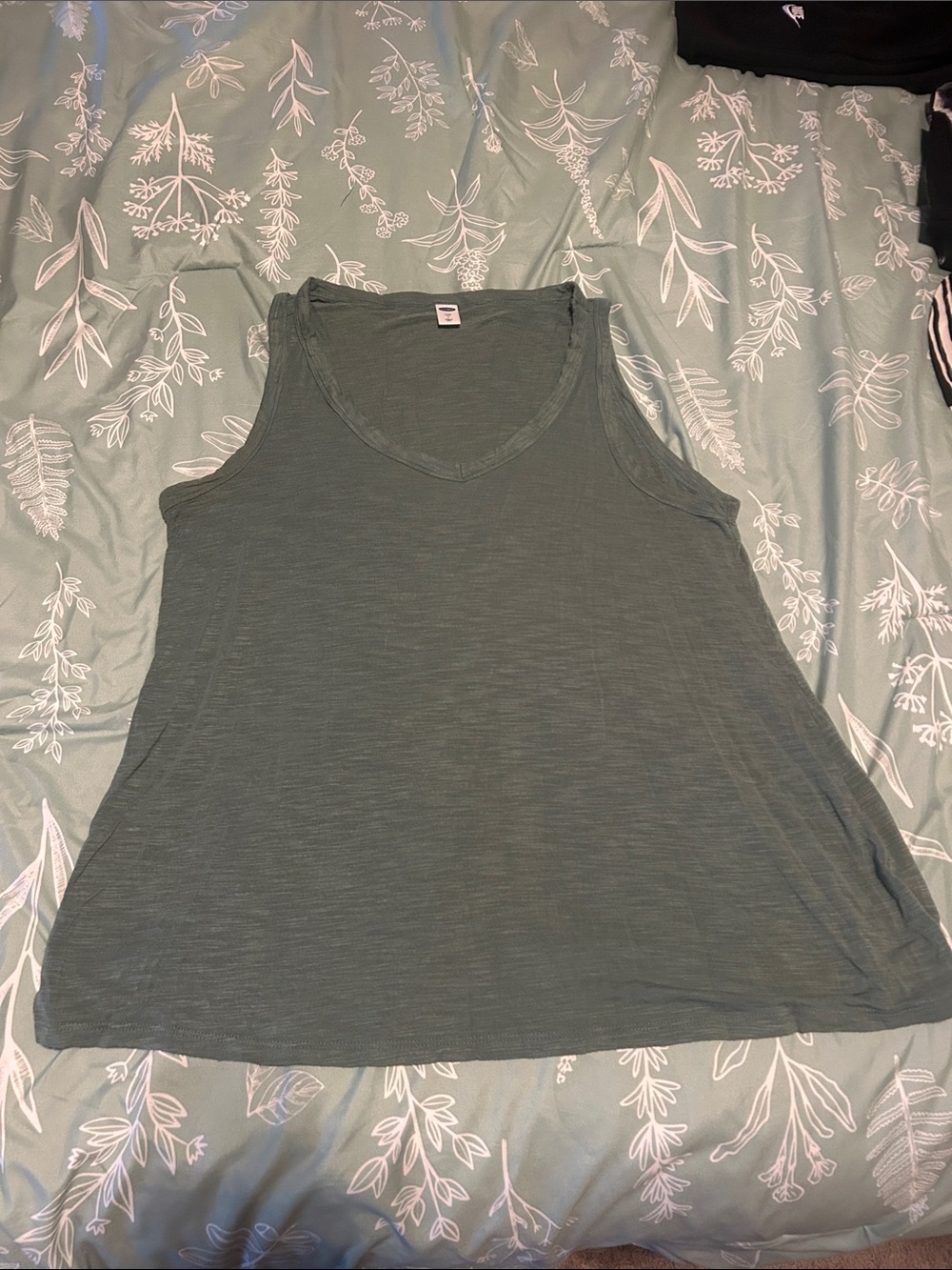 Women’s V-Neck Sleeveless Tank Top — Sage Green